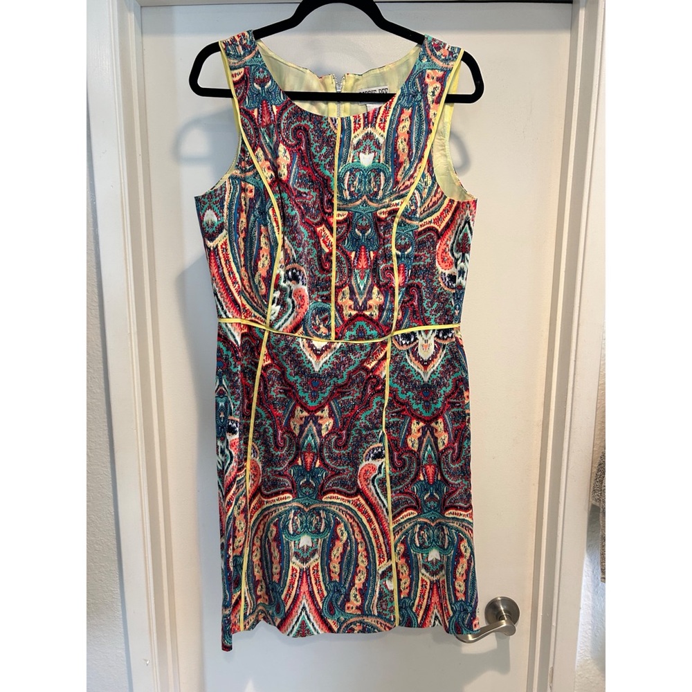 Vintage Paisley Print Dress